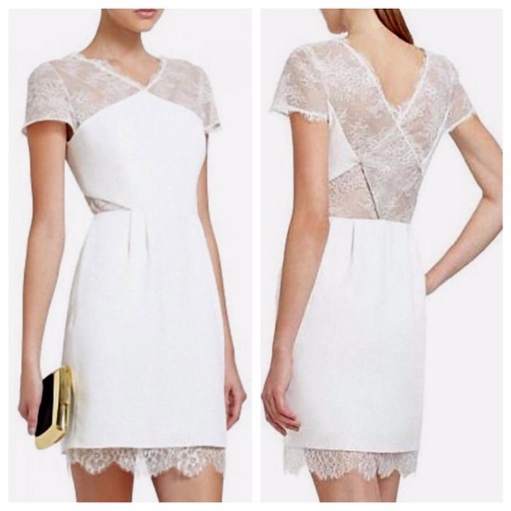 BCBG White Lace Nel Dress